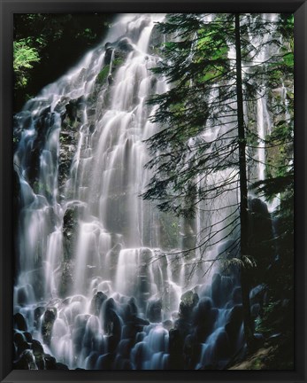 Framed Ramona Falls Landscape, Oregon Print