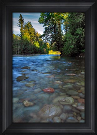 Framed Sandy River Landscape, Oregon Print