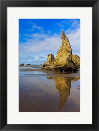 Framed Wizard&#39;s Hat Formation At Bandon Beach, Oregon Print