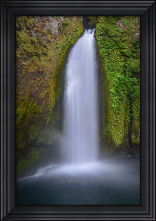 Framed Wahclella Falls, Columbia River Gorge, Oregon Print