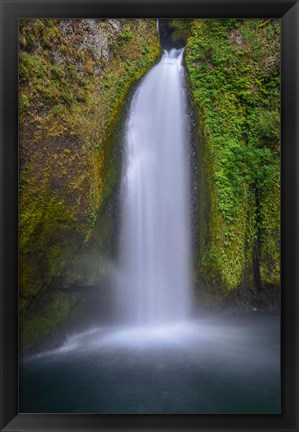 Framed Wahclella Falls, Columbia River Gorge, Oregon Print