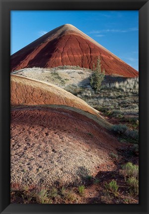 Framed Oregon, John Day Fossil Beds National Monument The Undulating Painted Hills Print
