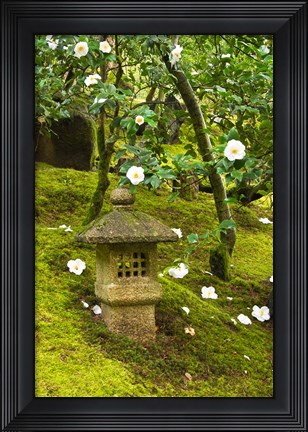 Framed Spring Pagoda, Portland Japanese Garden, Oregon Print