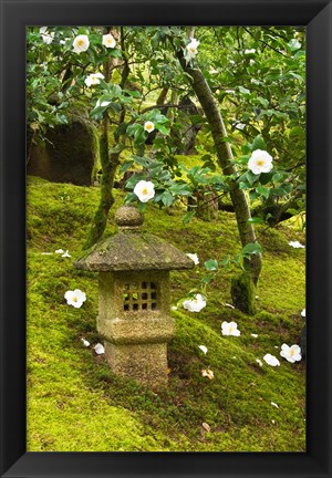 Framed Spring Pagoda, Portland Japanese Garden, Oregon Print