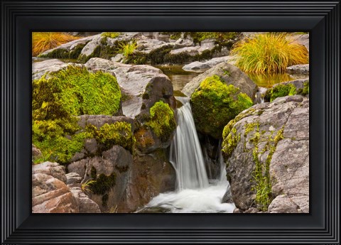 Framed Autumn At Little Falls, Umpqua National Forest, Oregon Print