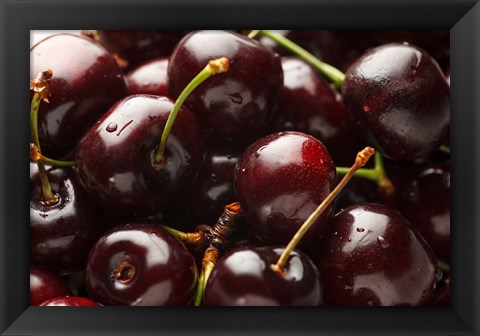 Framed Close-Up Of Fresh Cherries Print