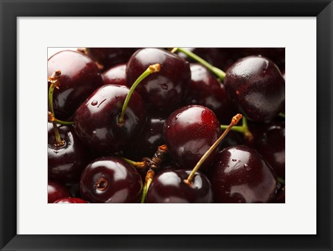 Framed Close-Up Of Fresh Cherries Print