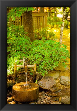 Framed Japanese Garden, Dundee, Oregon Print