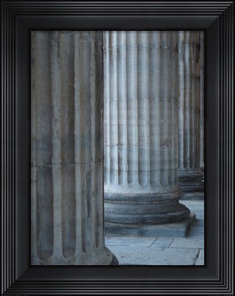 Framed Columns Of The Merchants Exchange Building, Pennsylvania Print