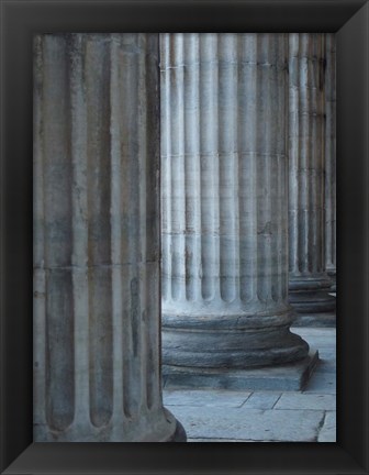 Framed Columns Of The Merchants Exchange Building, Pennsylvania Print