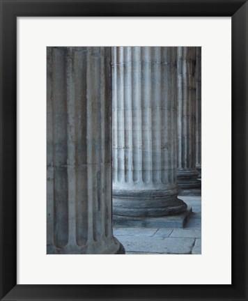 Framed Columns Of The Merchants Exchange Building, Pennsylvania Print