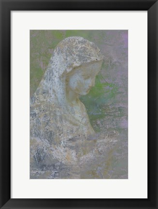 Framed Pastel Abstract Statue Of The Madonna Print