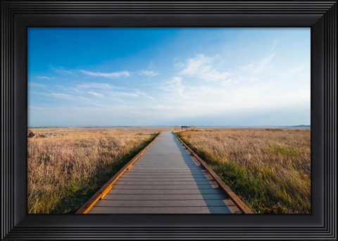 Framed Walkway Going Through The Badlands National Park, South Dakota Print