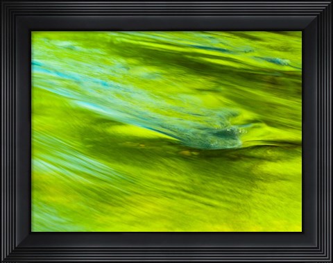 Framed Spring Reflection On The Little Pigeon River Print