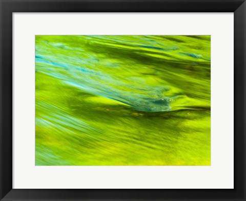 Framed Spring Reflection On The Little Pigeon River Print