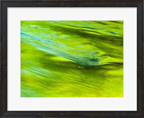 Framed Spring Reflection On The Little Pigeon River Print