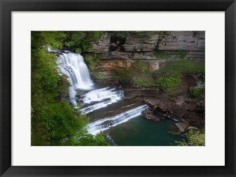 Framed Waterfall And Cascade Of The Blackburn Fork State Scenic River Print
