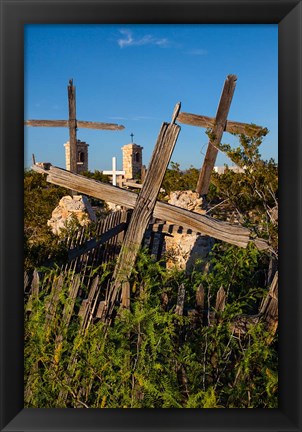 Framed Cemetery In Old Terlingua, Texas Print