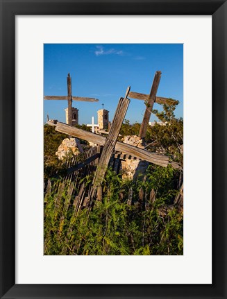 Framed Cemetery In Old Terlingua, Texas Print