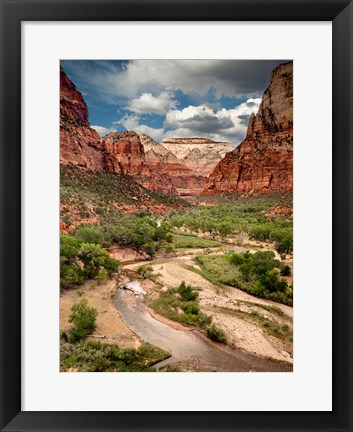 Framed View Along The Virgin River Or Zion National Park Print