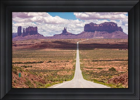 Framed Road Through Monument Valley Print