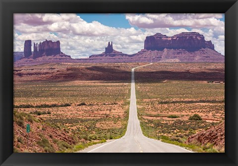 Framed Road Through Monument Valley Print