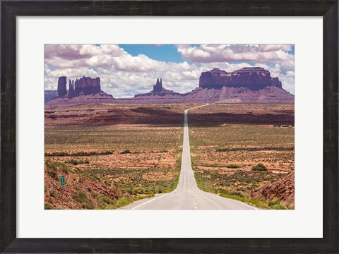 Framed Road Through Monument Valley Print