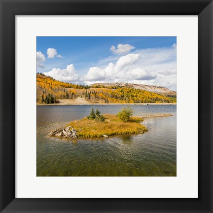 Framed Duck Fork Reservoir, Manti-La Sal National Forest, Utah Print