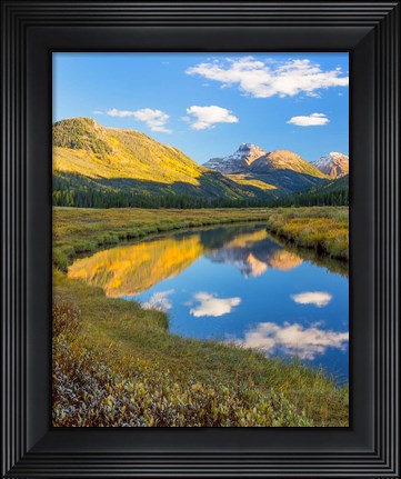 Framed Mountain And River Landscape Of The Wasatch Cache National Forest Print