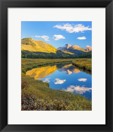 Framed Mountain And River Landscape Of The Wasatch Cache National Forest Print