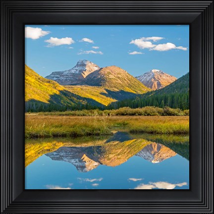 Framed River Reflection Of The Wasatch Cache National Forest Print