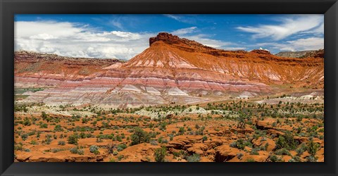 Framed Panorama Of The Grand Staircase-Escalante National Monument Print