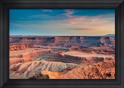 Framed Sunset At Deadhorse Point State Park Print