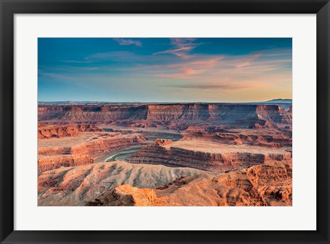 Framed Sunset At Deadhorse Point State Park Print