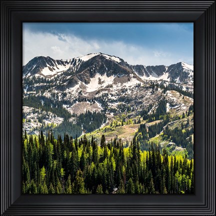 Framed Ski Resort From Guardsmans Pass Road Print