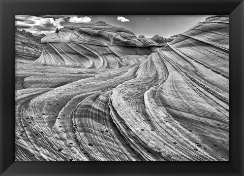 Framed Second Wave Zion National Park Kanab, Utah (BW) Print