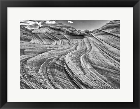 Framed Second Wave Zion National Park Kanab, Utah (BW) Print