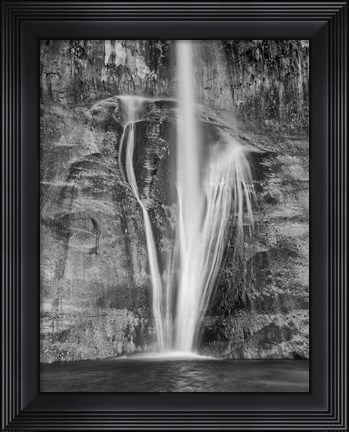 Framed Lower Calf Creek Falls Escalante, Utah (BW) Print