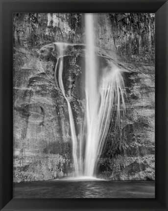 Framed Lower Calf Creek Falls Escalante, Utah (BW) Print