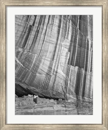 Framed White House Ruin Canyon De Chelly, Utah (BW) Print