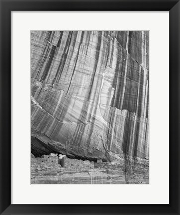 Framed White House Ruin Canyon De Chelly, Utah (BW) Print