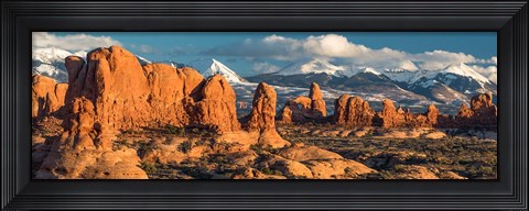 Framed Red Rock Formations Of Windows Section, Arches National Park Print