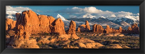 Framed Red Rock Formations Of Windows Section, Arches National Park Print