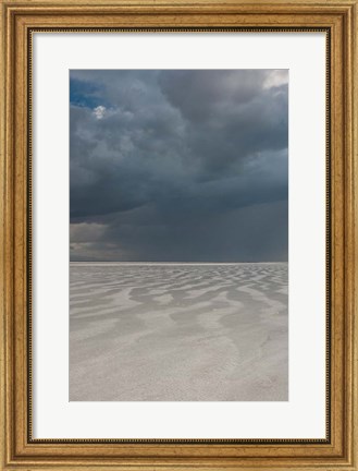 Framed Flooded Desert Floor At The Bonneville Salt Flats, Utah Print