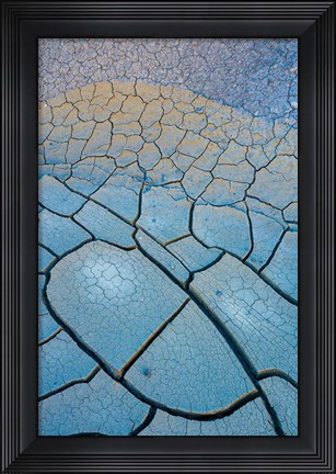 Framed Abstract Mineral Mud Patterns In Grand Staircase-Escalante National Monument Print