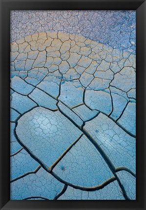 Framed Abstract Mineral Mud Patterns In Grand Staircase-Escalante National Monument Print