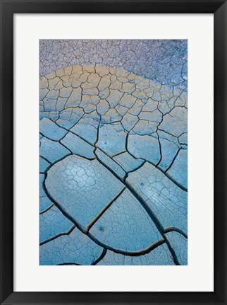 Framed Abstract Mineral Mud Patterns In Grand Staircase-Escalante National Monument Print