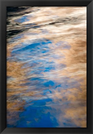 Framed Abstract Design Canyon Walls And Sky Reflections, Utah Print