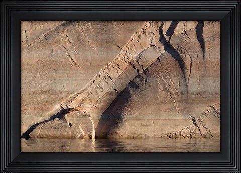 Framed Sandstone Canyon Wall Detail, Utah Print