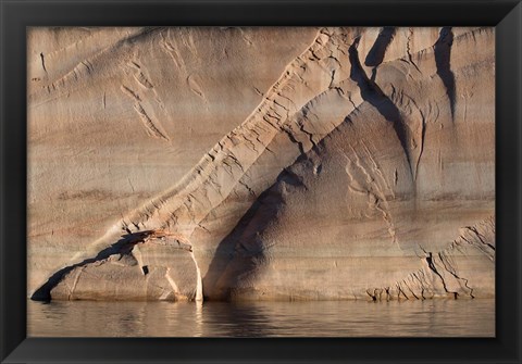 Framed Sandstone Canyon Wall Detail, Utah Print